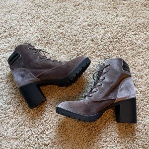 Madden Girl Velvet Combat Boots